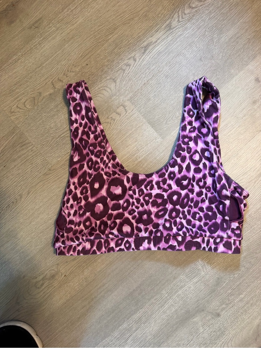 Victoria's Secret Pink and Purple Leopard Scoop Tank Bralette